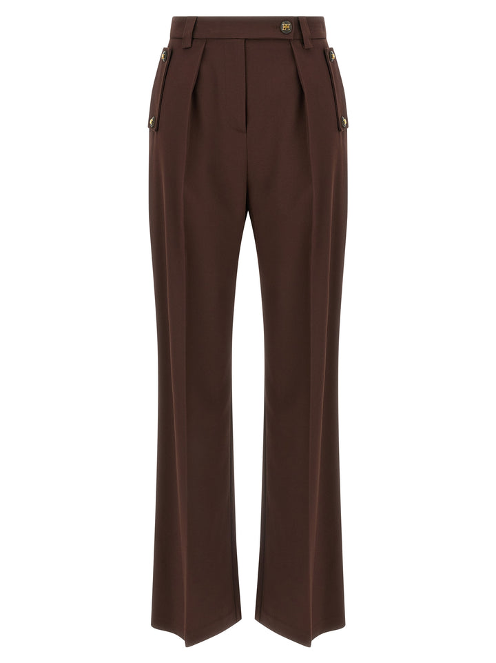 Elisabetta Franchi Palazzo Pantaloni - Marrone | a311bb4668c35a018ab5d8fb01f0df1bbae3fd97