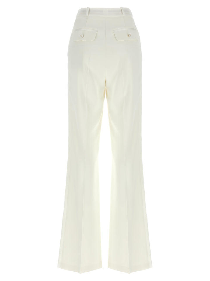 Elisabetta Franchi Tuxedo-Effect Trousers Pantaloni - Bianco | f3a180e7958e50463a8de9a74e576684d6b58bf0