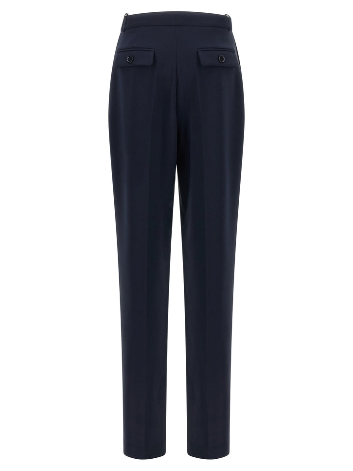 Elisabetta Franchi Crepe De Chine Pantaloni - Blu | 4578c2d9b5ba6f86bc5510b3b9c33e3b8df7fea0