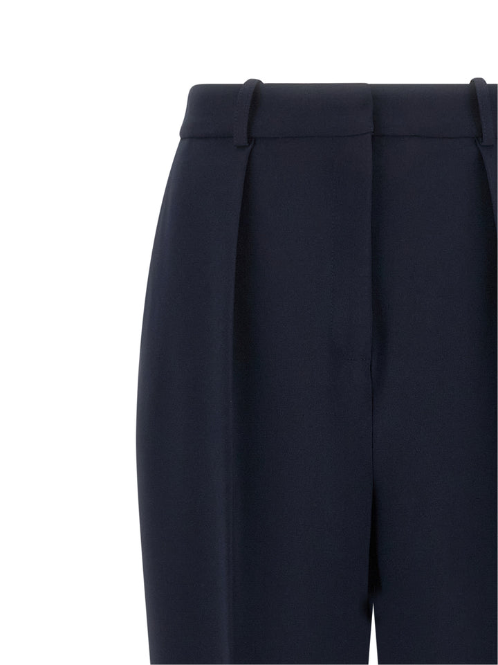 Elisabetta Franchi Crepe De Chine Pantaloni - Blu | 036674596794a488b31d59c58dfc36d4aa13161e