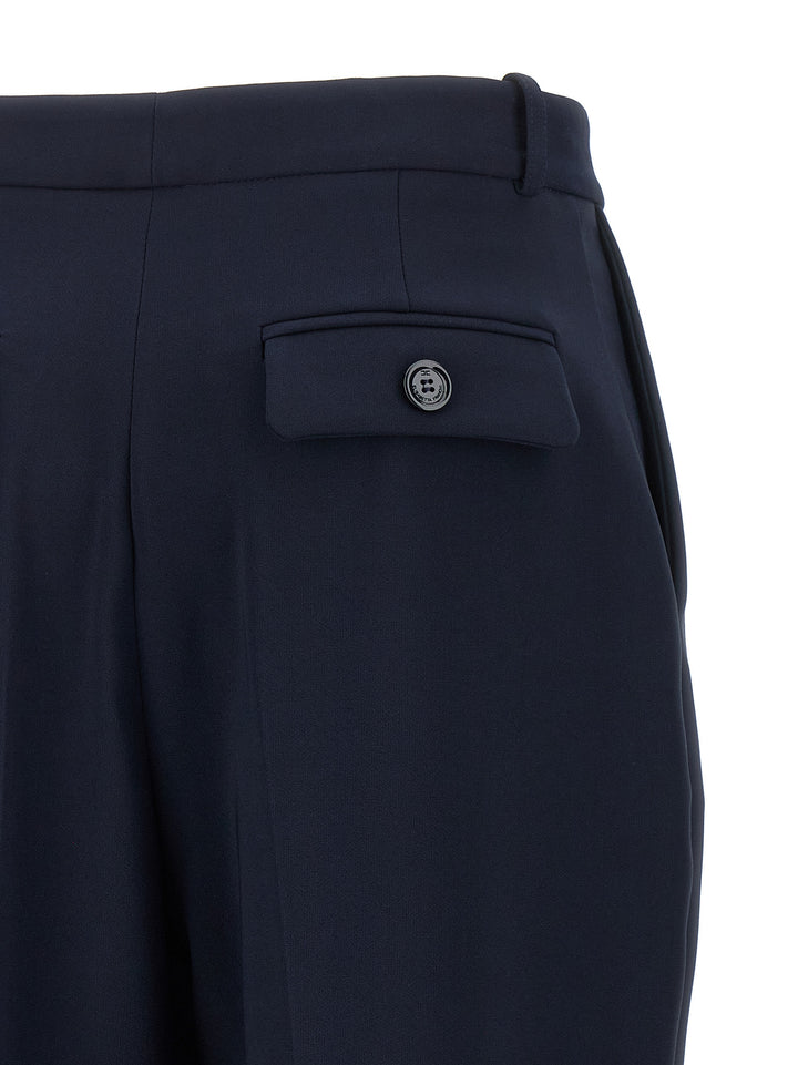 Elisabetta Franchi Crepe De Chine Pantaloni - Blu | 3c38d26af4341b23202711a74816aa93d915e431