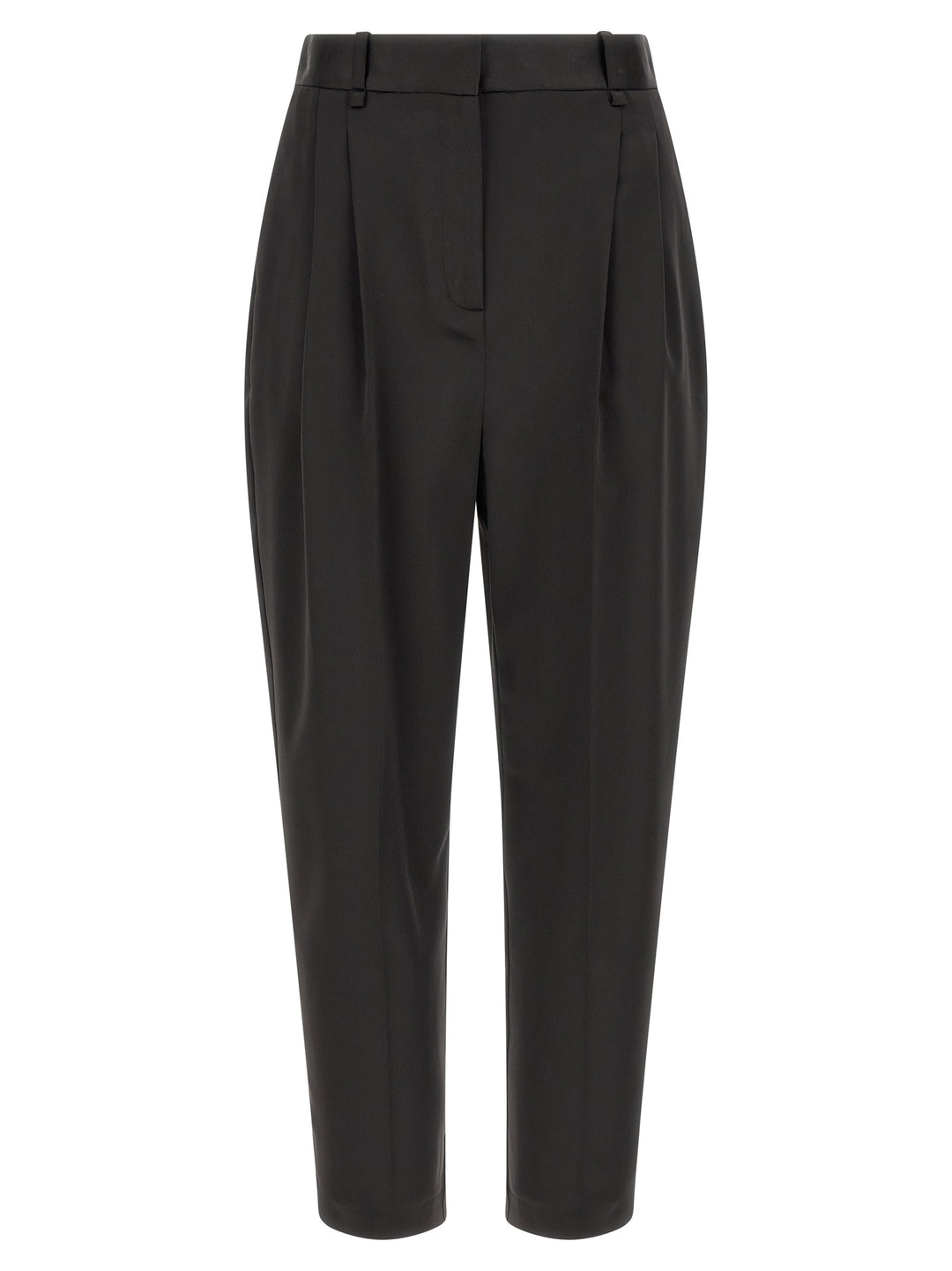 Elisabetta Franchi Stretch Satin Pantaloni - Nero | 3507a3b2240e82cf90bbc51804248657b678128c