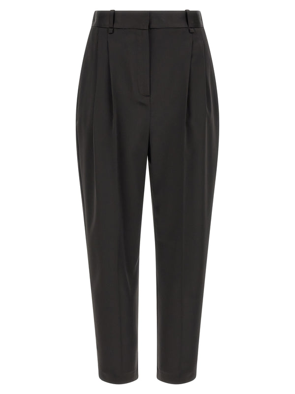 Stretch Satin Pantaloni Nero