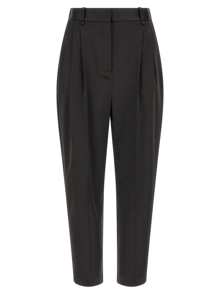 Elisabetta Franchi Stretch Satin Pantaloni - Nero | 3507a3b2240e82cf90bbc51804248657b678128c