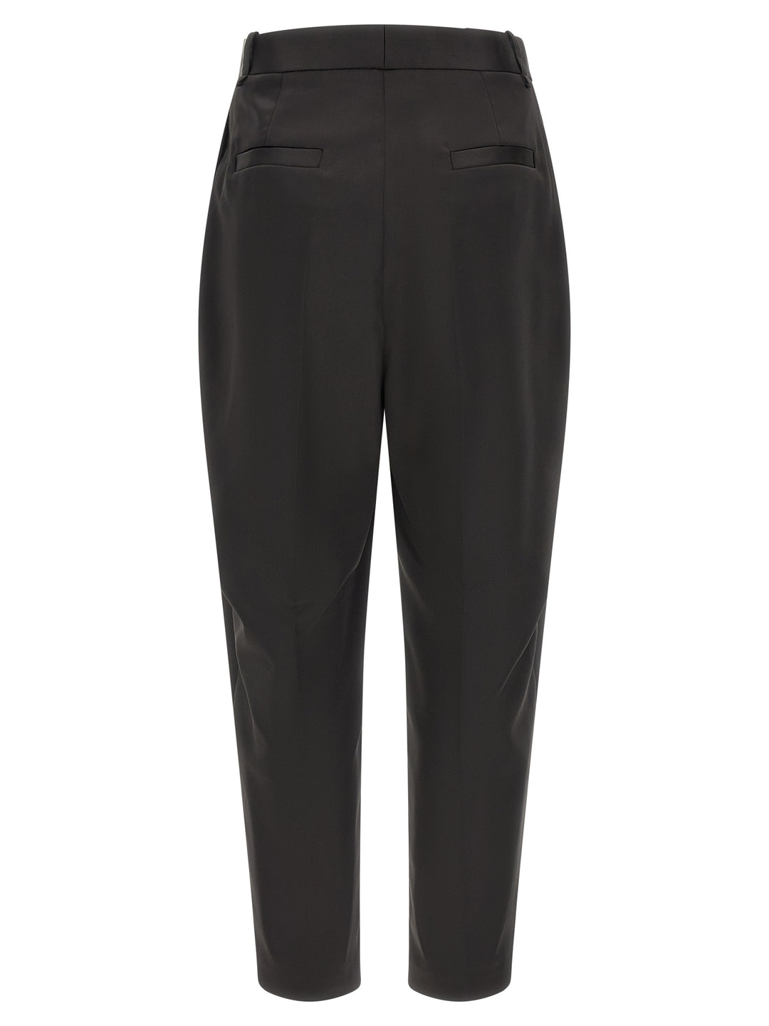 Elisabetta Franchi Stretch Satin Pantaloni - Nero | 40bf4b42d65e67bb733411cff598bc93150ea5c8