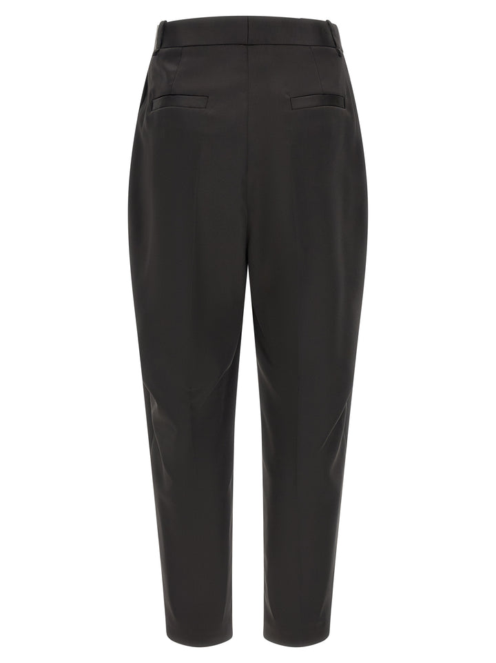 Elisabetta Franchi Stretch Satin Pantaloni - Nero | 40bf4b42d65e67bb733411cff598bc93150ea5c8