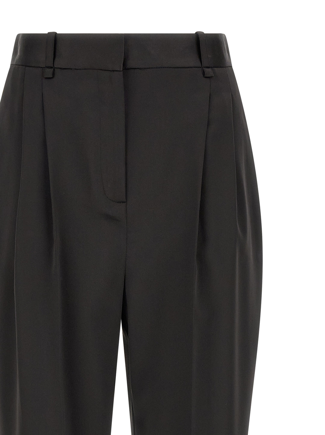 Elisabetta Franchi Stretch Satin Pantaloni - Nero | 0b071288f266165c7614156ebcf124c3594d7765