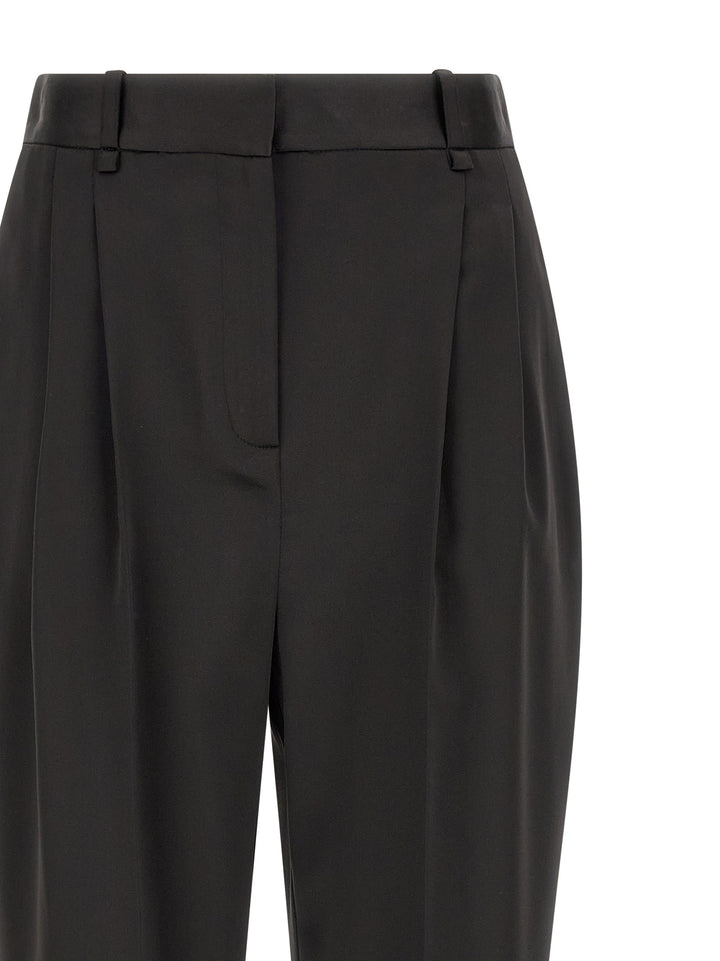 Elisabetta Franchi Stretch Satin Pantaloni - Nero | 0b071288f266165c7614156ebcf124c3594d7765
