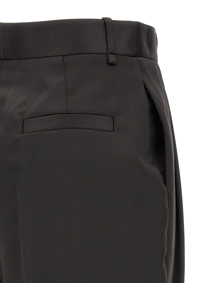 Elisabetta Franchi Stretch Satin Pantaloni - Nero | 1972d1ef2c4511391f0c00e2600c470134a79570