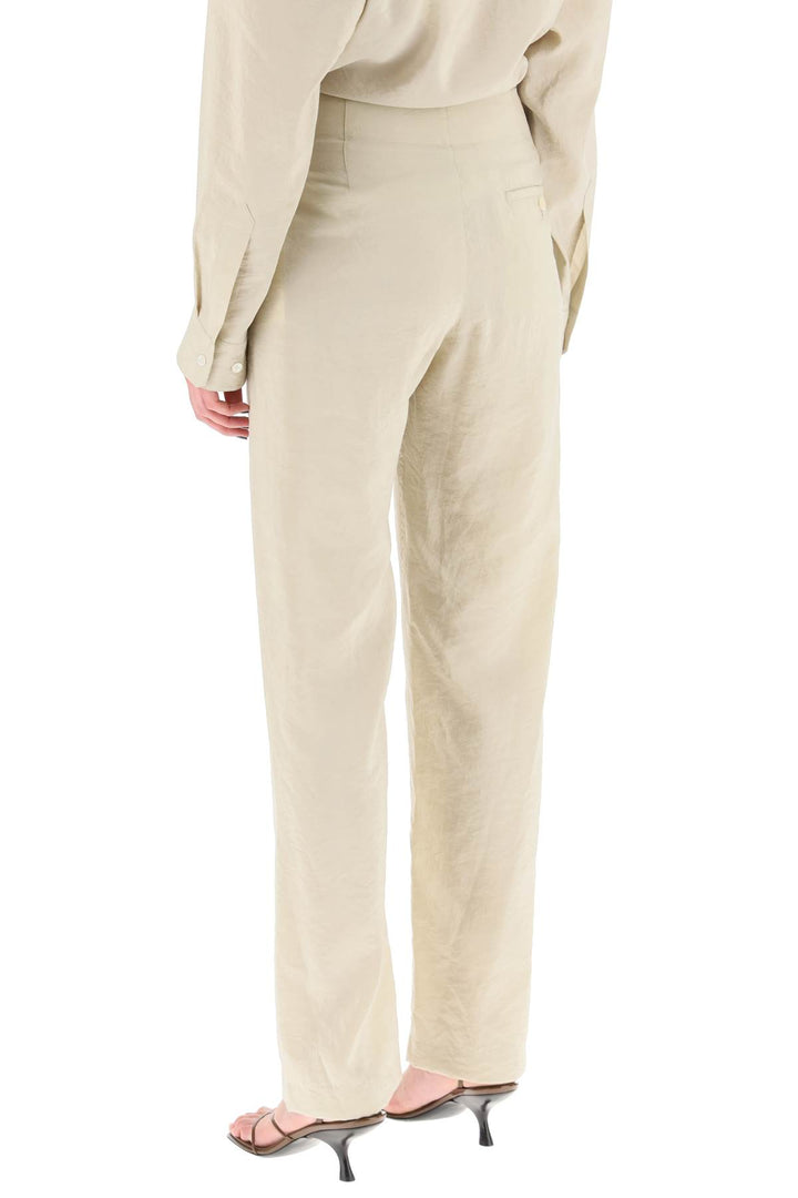 Pantaloni Con Cintura In Dry Silk