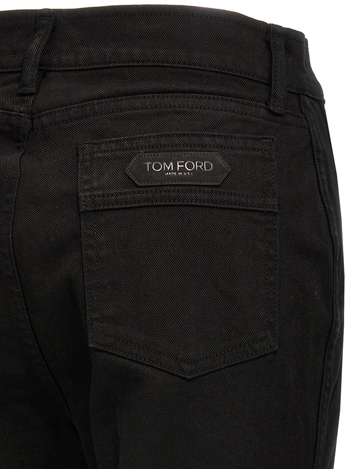 Tom Ford Stretch Twill Denim Wide Flare Jeans - Nero | 598d0e1cd38053c07a33fa47589c0541c2529cb7