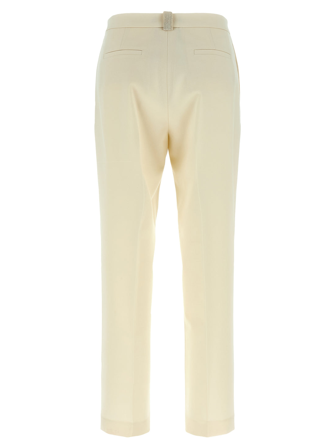 Fabiana Filippi Jewel Detail Pantaloni - Bianco | 2f002b32c4fd5be1e35912daccc96d4d8ddc36c6