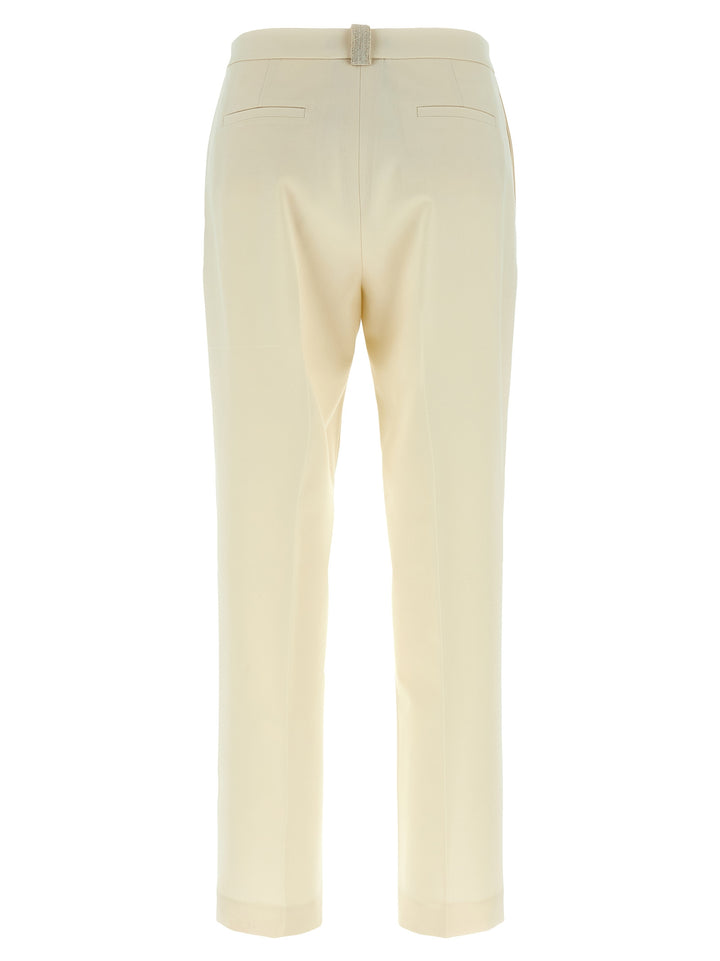 Fabiana Filippi Jewel Detail Pantaloni - Bianco | 2f002b32c4fd5be1e35912daccc96d4d8ddc36c6
