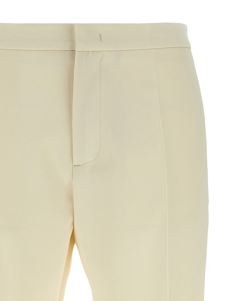 Fabiana Filippi Jewel Detail Pantaloni - Bianco | 5b7681c31708c6cfa465a408ad14e86842473340
