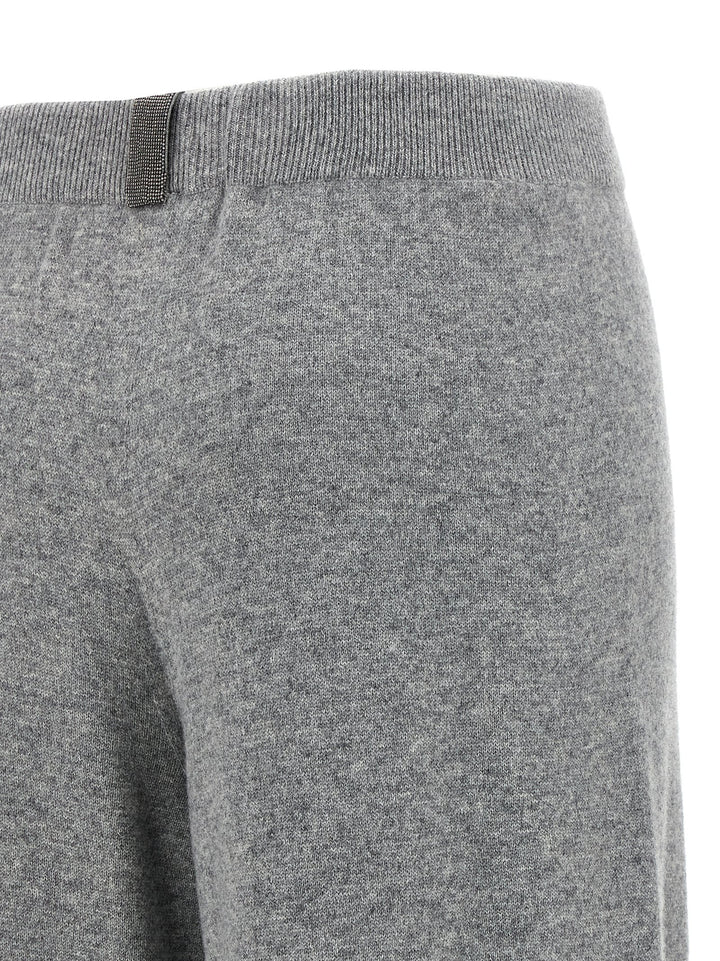 Fabiana Filippi Jewel Detail Pantaloni - Grigio | 0e875fcc6c3fb2c9f71be042e820a274695ce29d