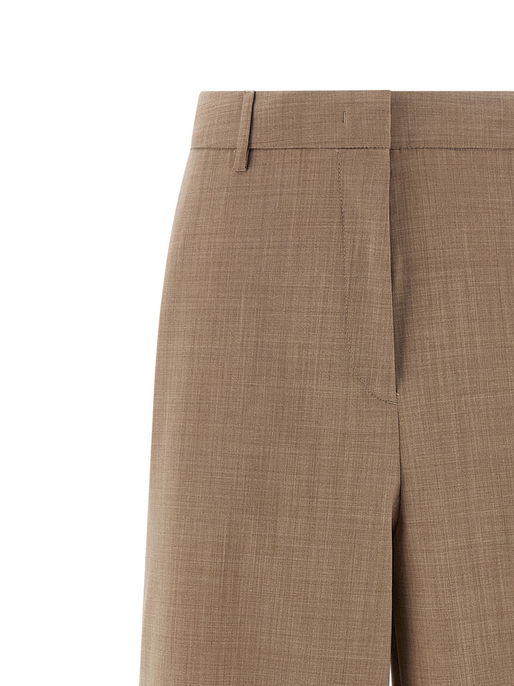 Fabiana Filippi Mélange Wool Pantaloni - Beige | d1e1e72931e5888347445666e0164724bf2e2584