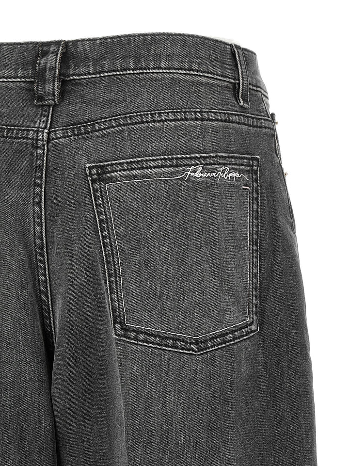Fabiana Filippi Filo Diamante Jeans - Grigio | 247c63ba595e9a81f20393a2e11904b2595875be
