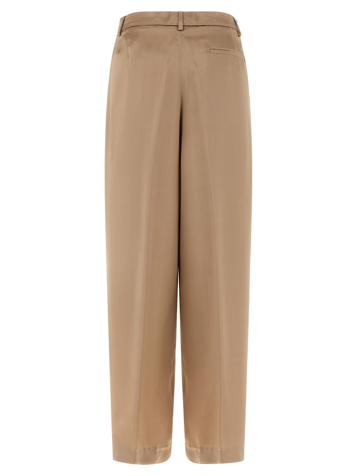 Fabiana Filippi Liquid Satin Pantaloni - Beige | e3d40e0c457a6d80912847067628b15dfebf6596