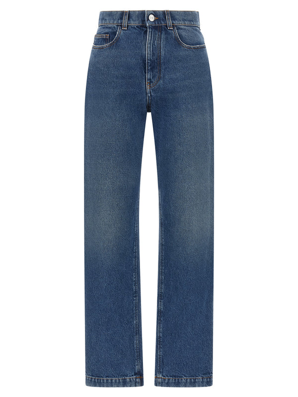 Straight Leg Jeans Blu