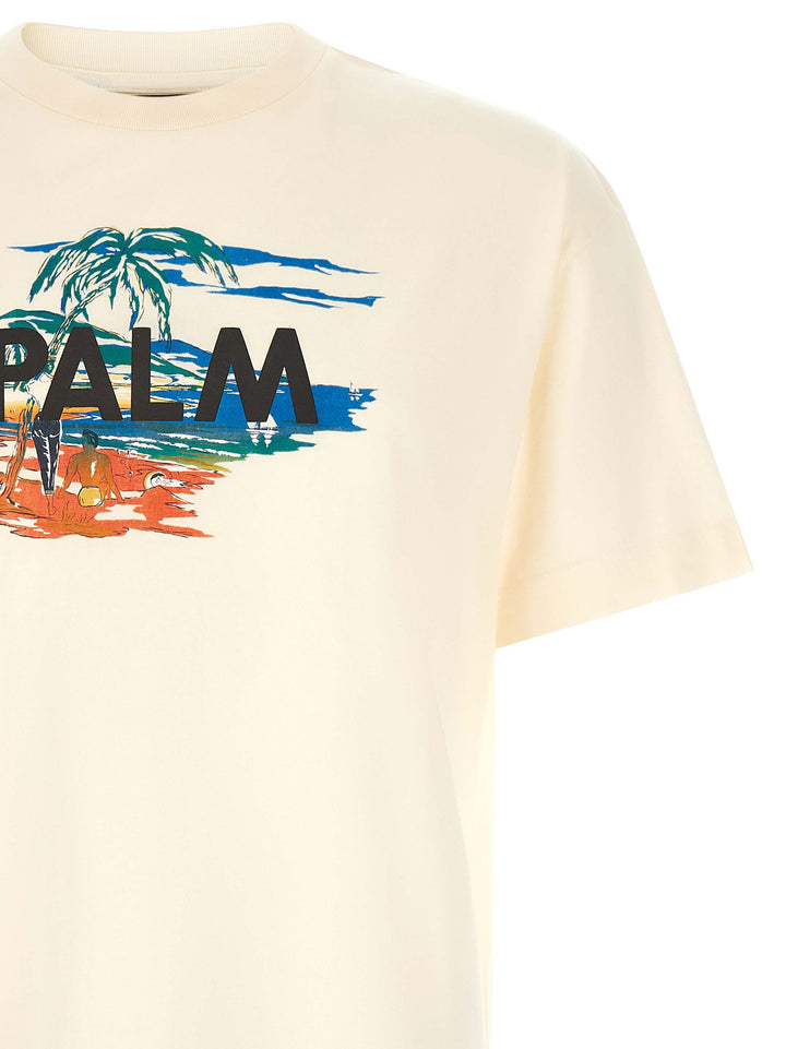 Palm Angels Graphic Print T shirt - Bianco | c4e4a24c2a9cf1e585465982092faf920485efe0