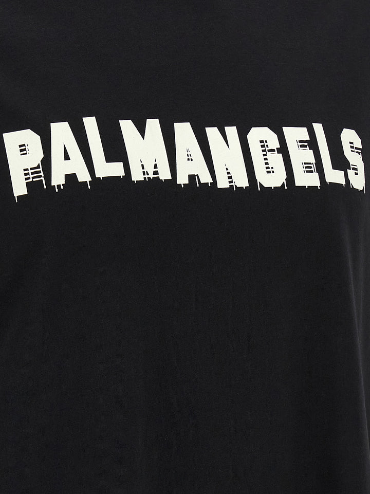 Palm Angels Logo Print T shirt - Nero | 9c2836dbda3168cfaa4476021cb02759c10bb195
