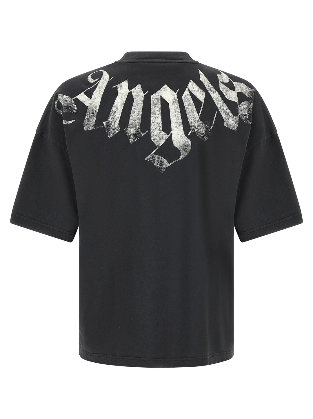 Palm Angels Craquelé Gothic Print T shirt - Nero | 257b15190aa2445293205cae92c6c12932b80c96