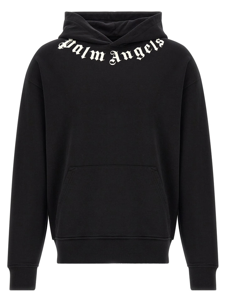 Palm Angels Logo Hoodie Felpe - Nero | 8202f8c9a8ce43324ae29bf5b8e2dc3f7b58acb1