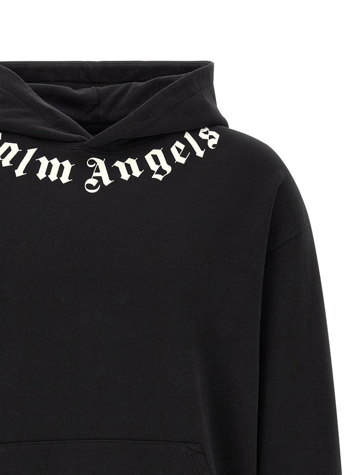 Palm Angels Logo Hoodie Felpe - Nero | 307cdee6bf48e1c70aba550c0a795384030ac53b