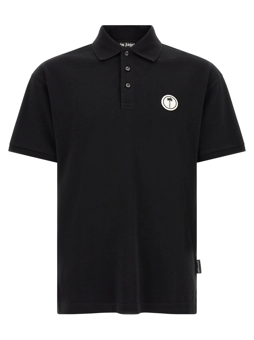 Palm Angels Logo Patch  Shirt Polo - Nero | 3c188f46187641a2fb0cf31673349a9b6468db64
