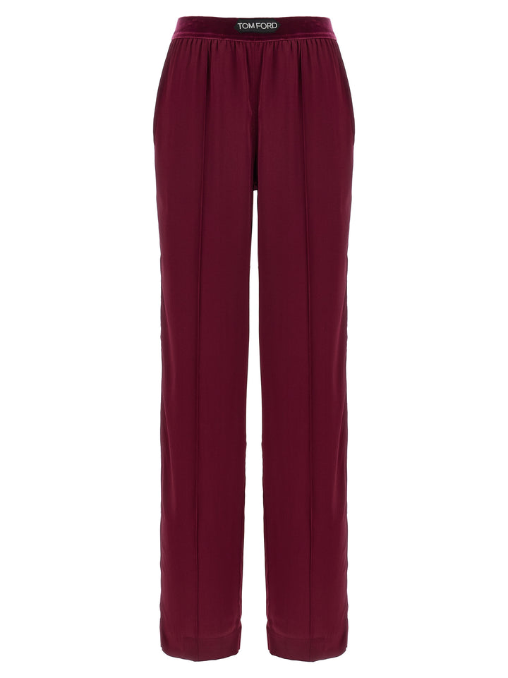 Tom Ford Silk Pantaloni - Bordeaux | 3c62e38b85f51d89d40305c828ba98c0e588b9ef