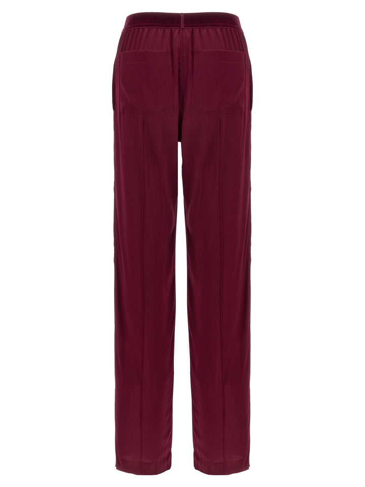 Tom Ford Silk Pantaloni - Bordeaux | 12054f29da498715850b232cdd6f75c80604b46e