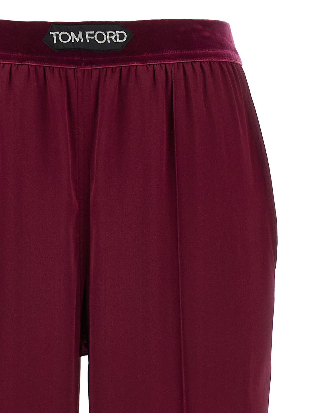 Tom Ford Silk Pantaloni - Bordeaux | 3a9417490fc689c819ee8348054b391aca40195d