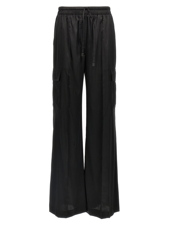Cargo Silk Pantaloni Nero