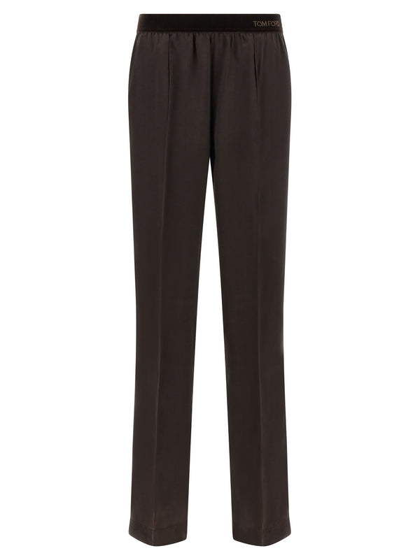 Silk Pantaloni Marrone
