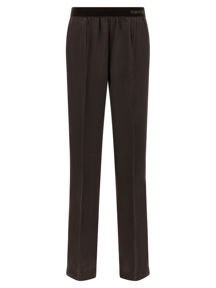Tom Ford Silk Pantaloni - Marrone | 903431ac3b76ac77394c41100a334c34e469ba29