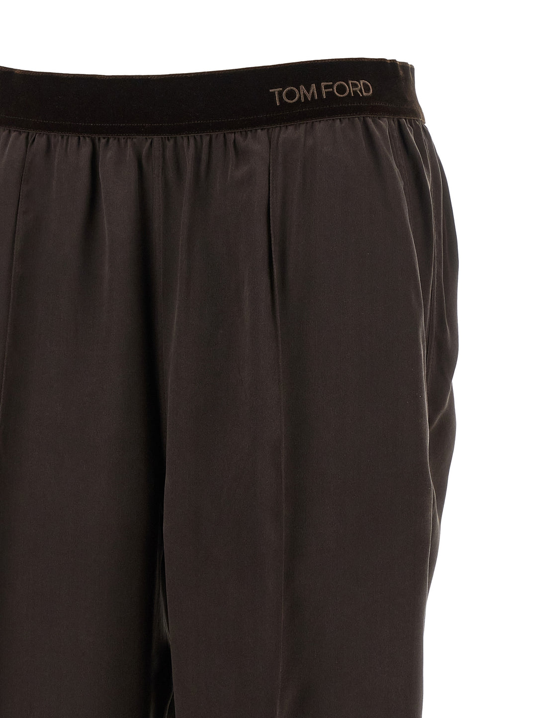 Tom Ford Silk Pantaloni - Marrone | c974554a11db09826efdf246908717b2d139ebb9