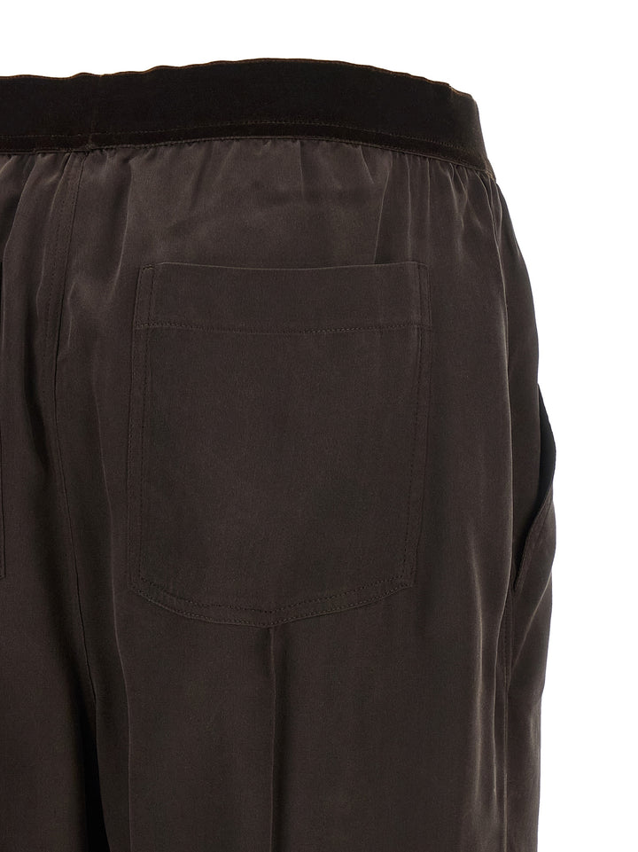 Tom Ford Silk Pantaloni - Marrone | f5c7d845b29340935b89a74d831c7cd1562b500f