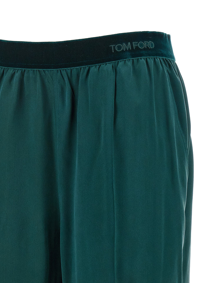 Tom Ford Silk Trousers Pantaloni - Verde | 6bdd810c640dc768350985acdc33b2d46ff60599