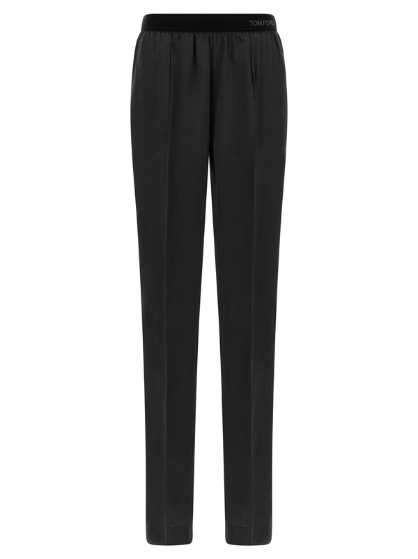 Silk Pantaloni Nero