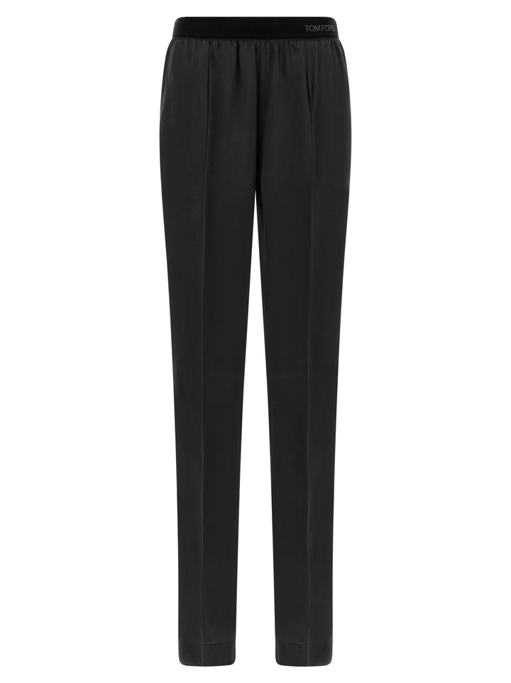 Tom Ford Silk Pantaloni - Nero | 0aa6a32eeb1f0cd8091db7e8ad5d2f6e68337b29