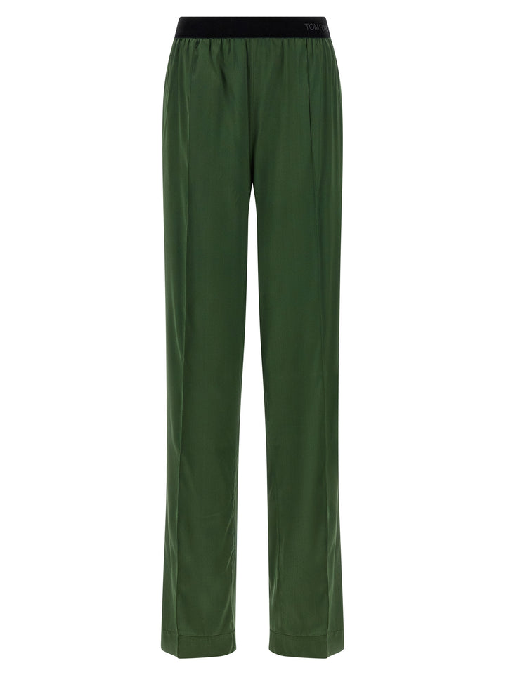 Tom Ford Silk Pantaloni - Verde | 35c654a3fe142831c84c02e85996d8c656abb912