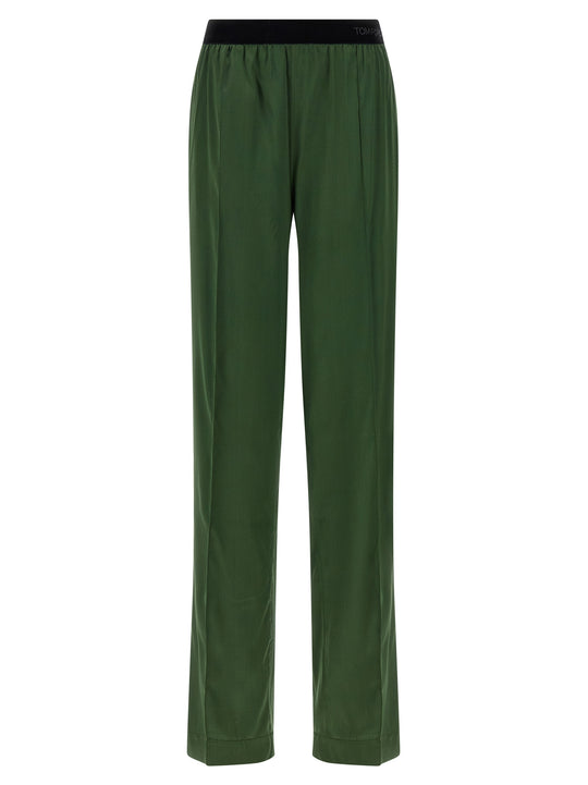 Silk Pantaloni Verde
