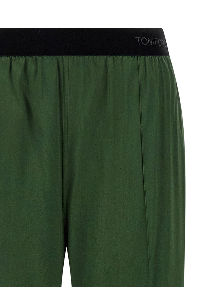 Tom Ford Silk Pantaloni - Verde | ebf001bb219a5c6a5a571c405d27453cdabe8d5d