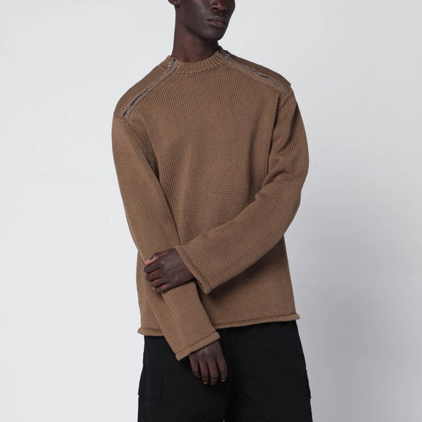 Dark Beige Cotton Sweater