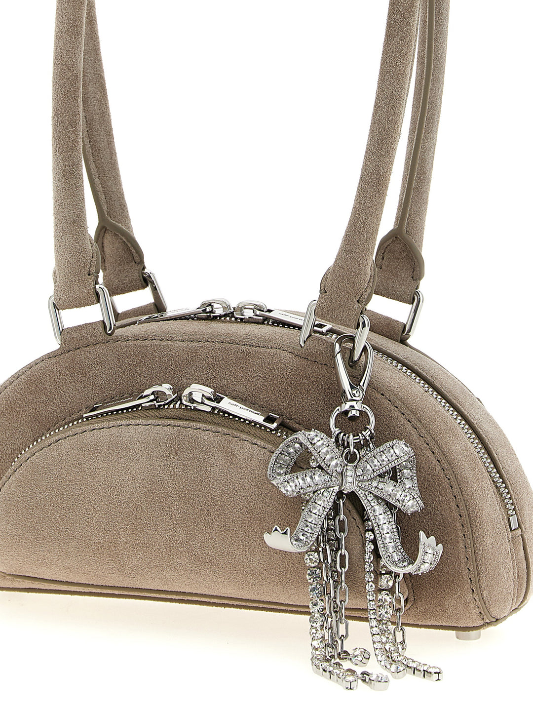 Self Portrait Suede Mini With Charm Borse a Spalla e Tracolla - Grigio | a2dc926fce3b6f422bc319ceef7ab10110db803f