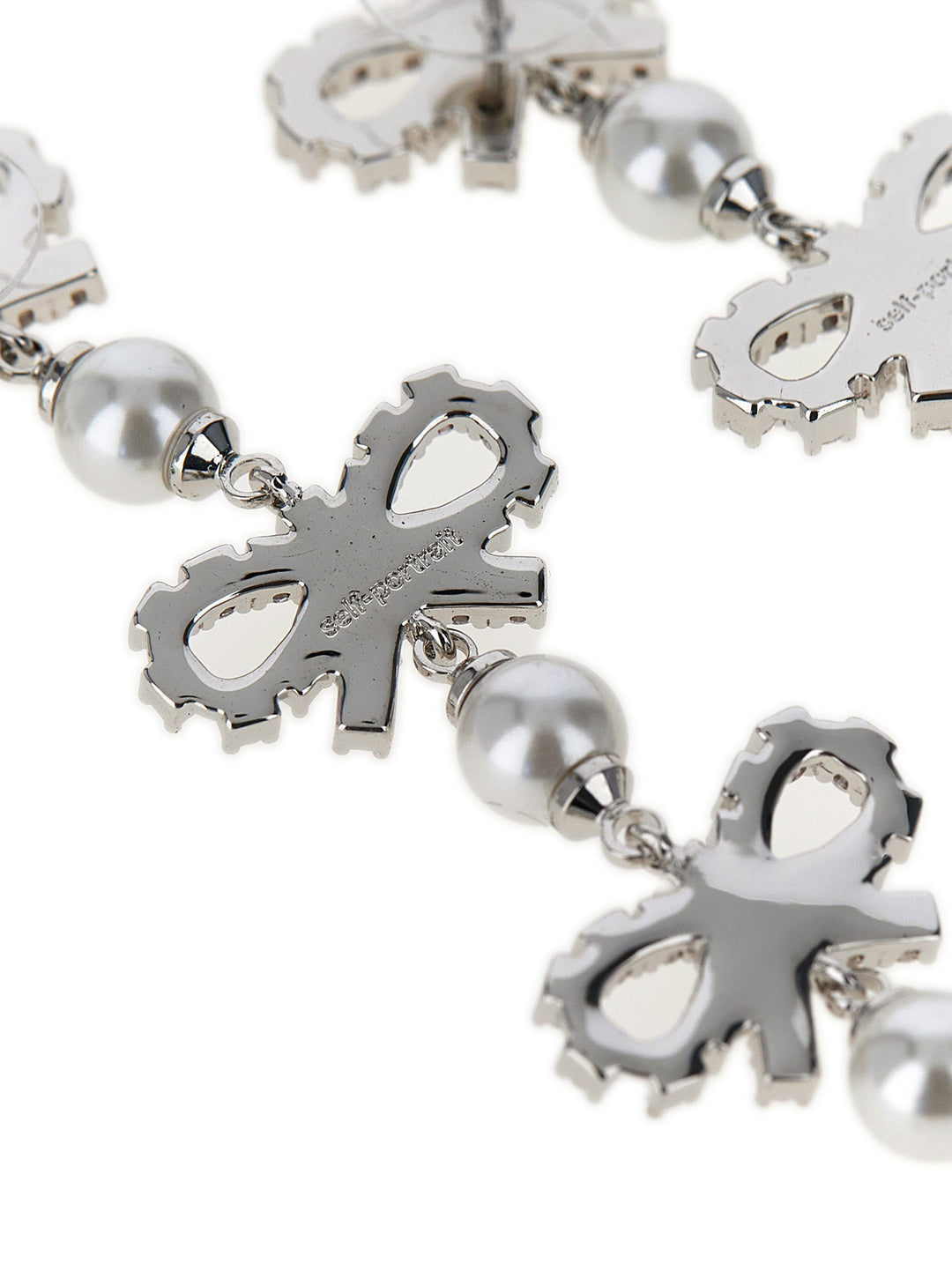 Self Portrait Micro Bow Pearl Tiered Gioielli - Bianco | 7794fd844caeed7d5c56d93f53478501383dc23f