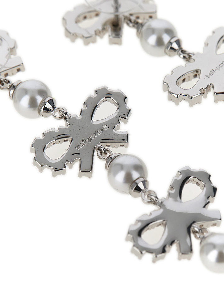 Self Portrait Micro Bow Pearl Tiered Gioielli - Bianco | 7794fd844caeed7d5c56d93f53478501383dc23f