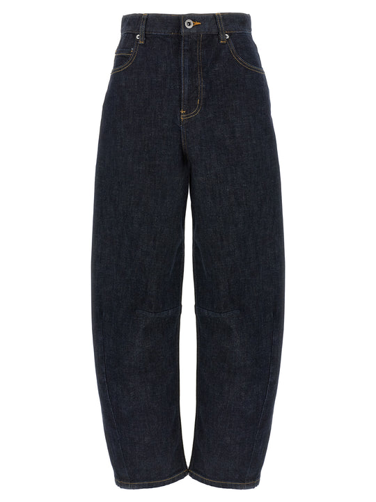 Indigo Barrel Leg Jeans Blu