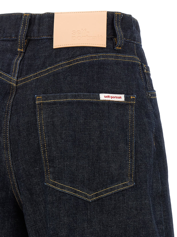 Self Portrait Indigo Barrel Leg Jeans - Blu | 2c4cfa5bfd5e6cb3565bdbbe0debab5dc49c7e9b