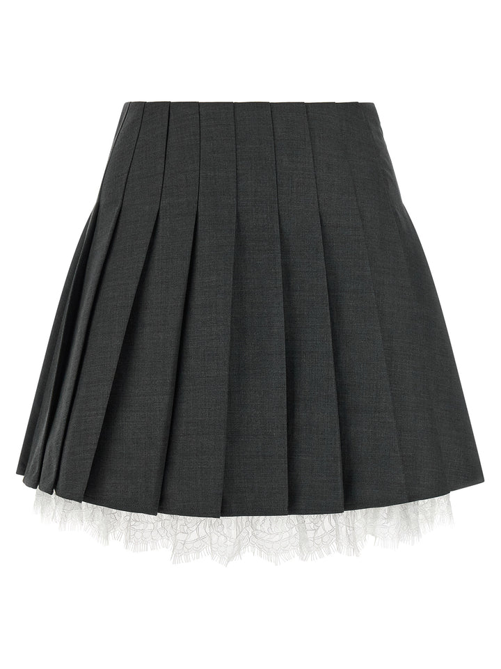 Self Portrait Pleated Skirt Gonne - Grigio | b9cb8b99d05b0d33e2f240605020165cd4aef528